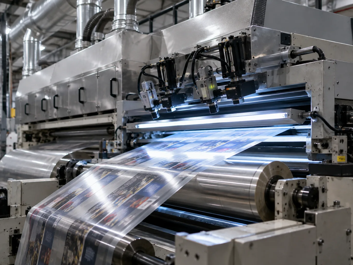 Drying and inspection of gravure-printed film