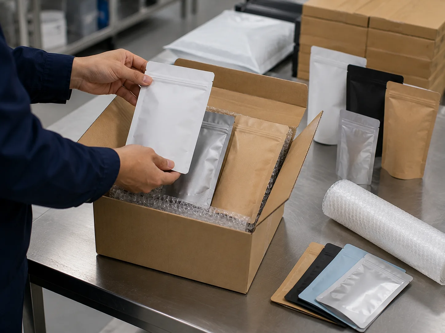 Packing and delivery of finished samples