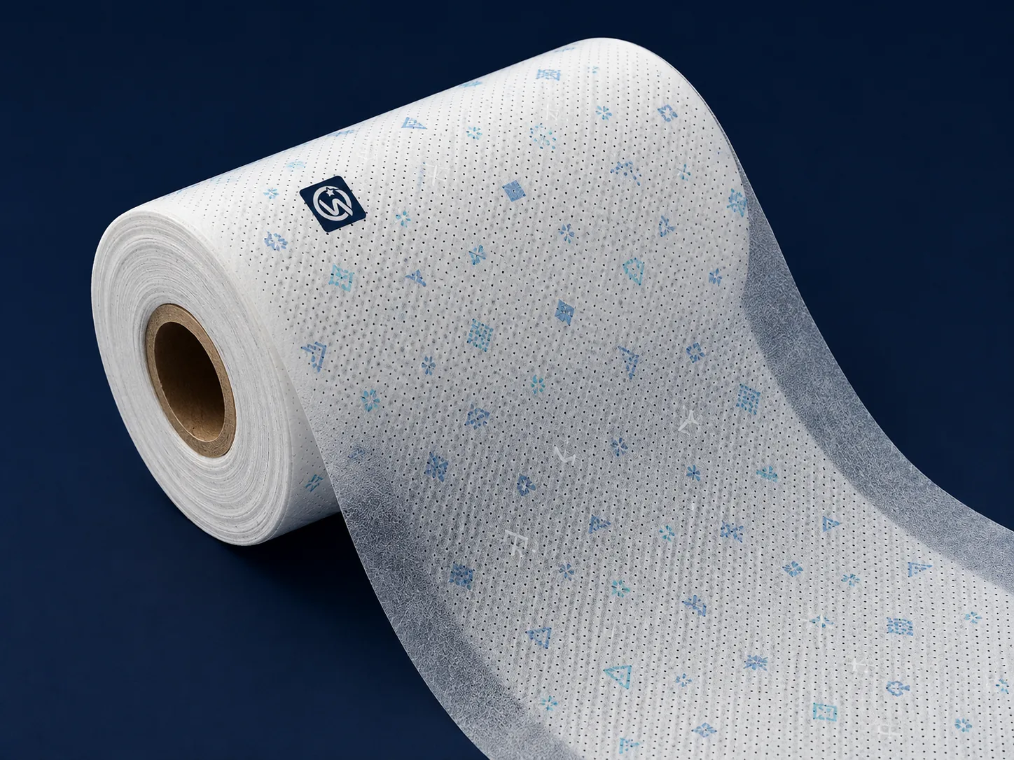 Printed Breathable Film — Custom-printed breathable film for branded diaper and pad backsheets