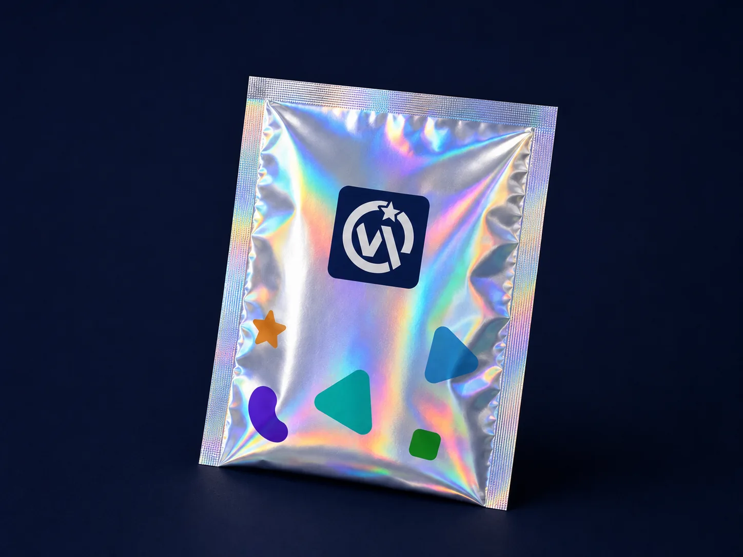 Holographic Mylar Bag — Iridescent holographic foil laminate for premium shelf presence