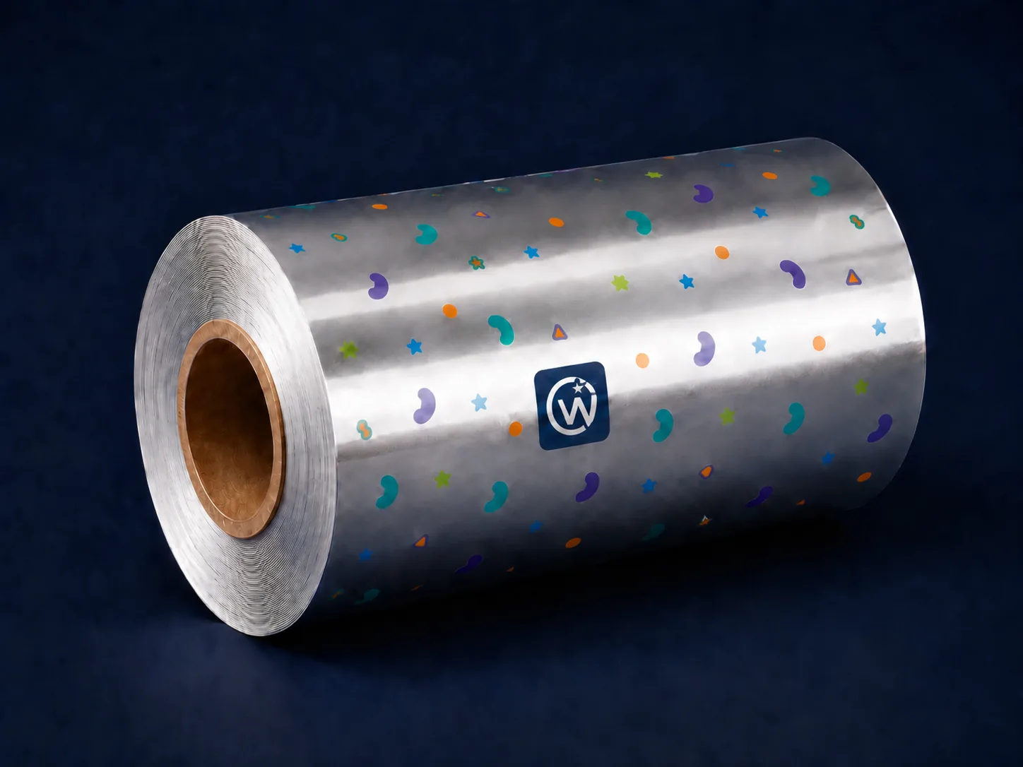 Metallized Film — Vacuum-metallized PET or BOPP for high-gloss silver or holographic finishes
