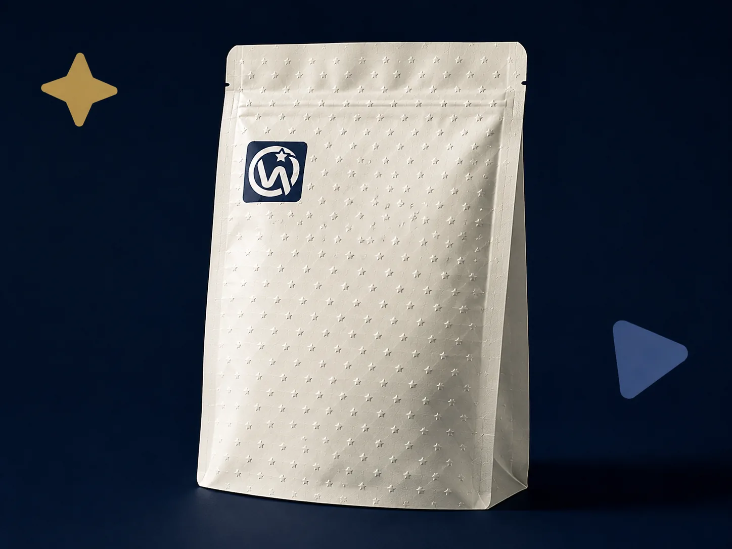 3D Emboss — embossed texture on a stand up pouch