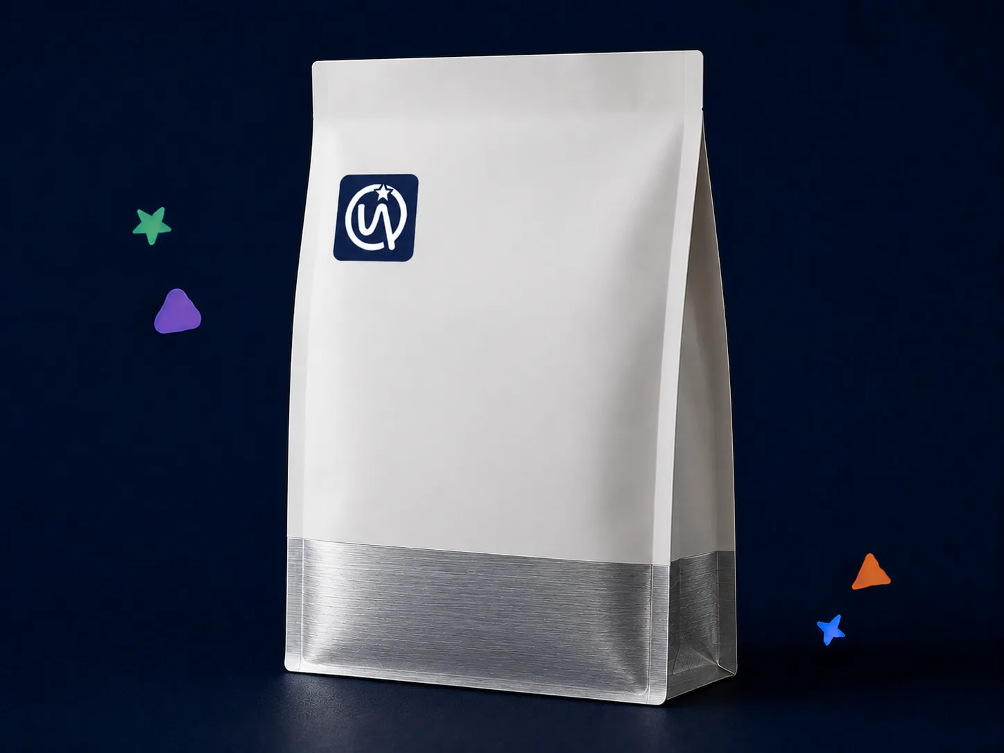 Flat Bottom Bag — Brushed base for premium shelf-dominant hygiene packaging