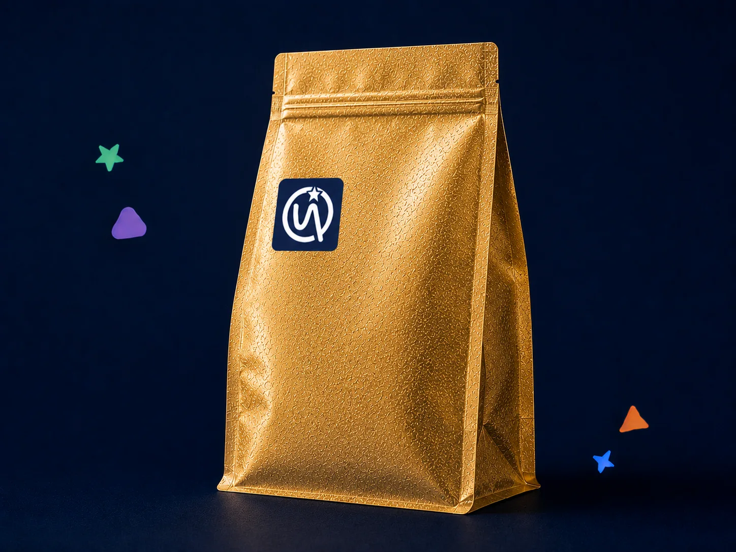 Euro Bottom Bag — European-style stand-up bags with gold sand surface treatment