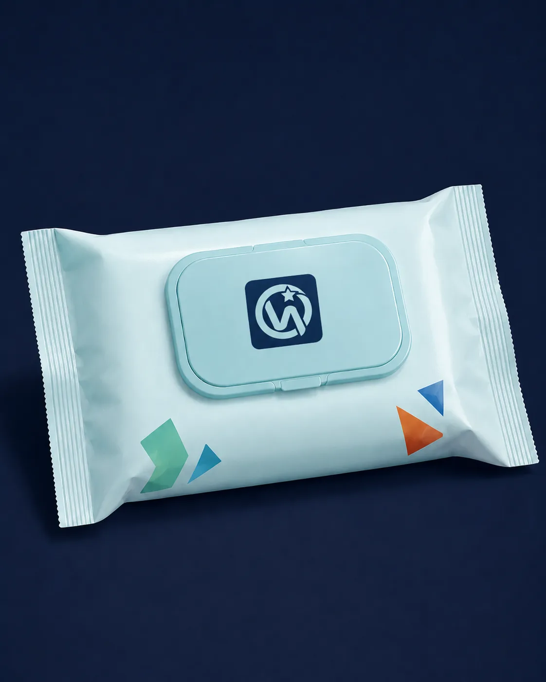 Custom wet wipes bag with pet / al / pe · soft-touch laminate, 8-colour gravure · resealable lid · moisture barrier