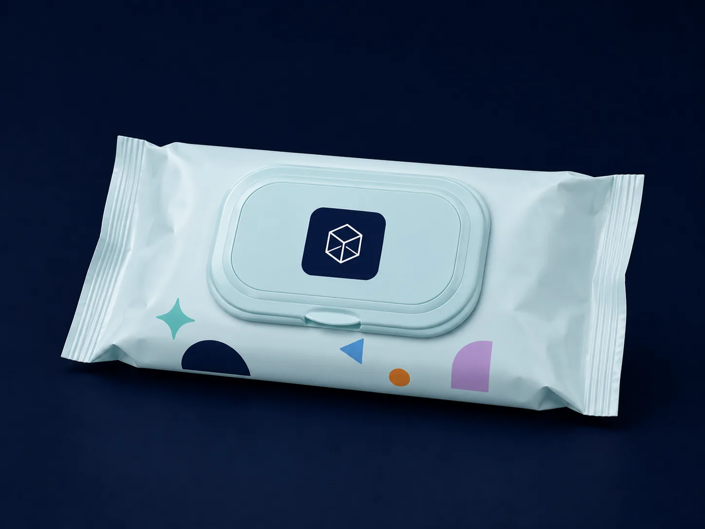 Resealable Lid Wipes Pack — Integrated resealable flap lid — press-to-close after each use
