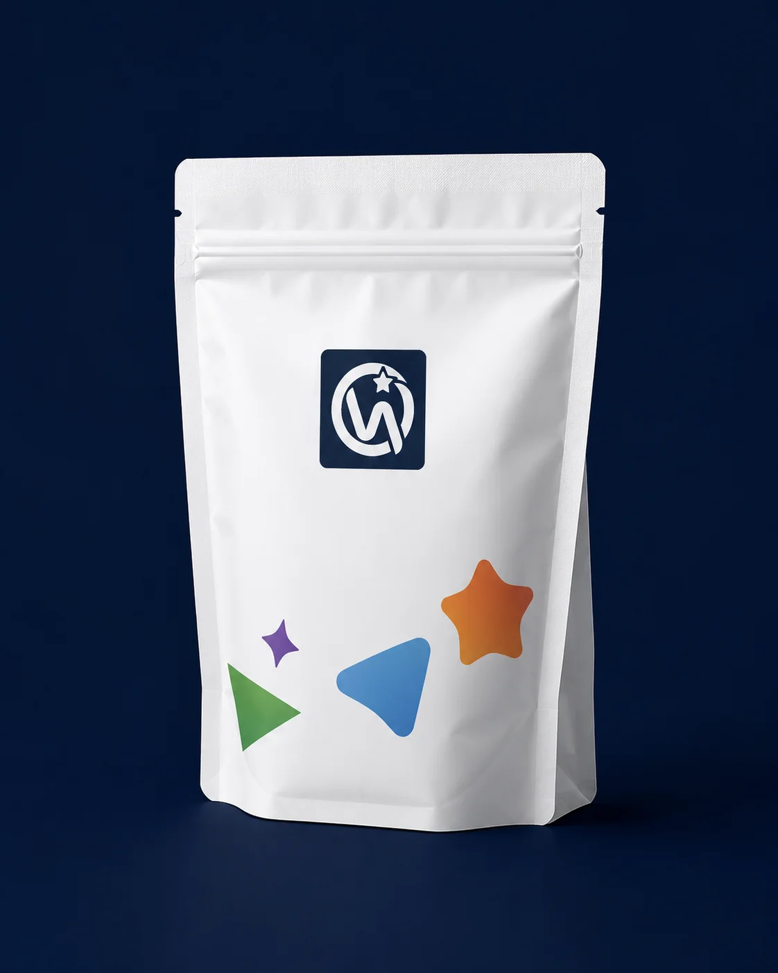 Custom stand up pouch with matte PET/AL/PE lamination, zipper closure and 8-colour gravure print