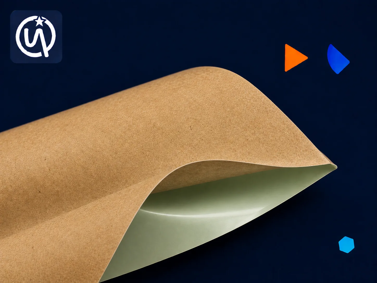 Kraft + Biodegradable PE — Natural kraft outer with bio-PE inner